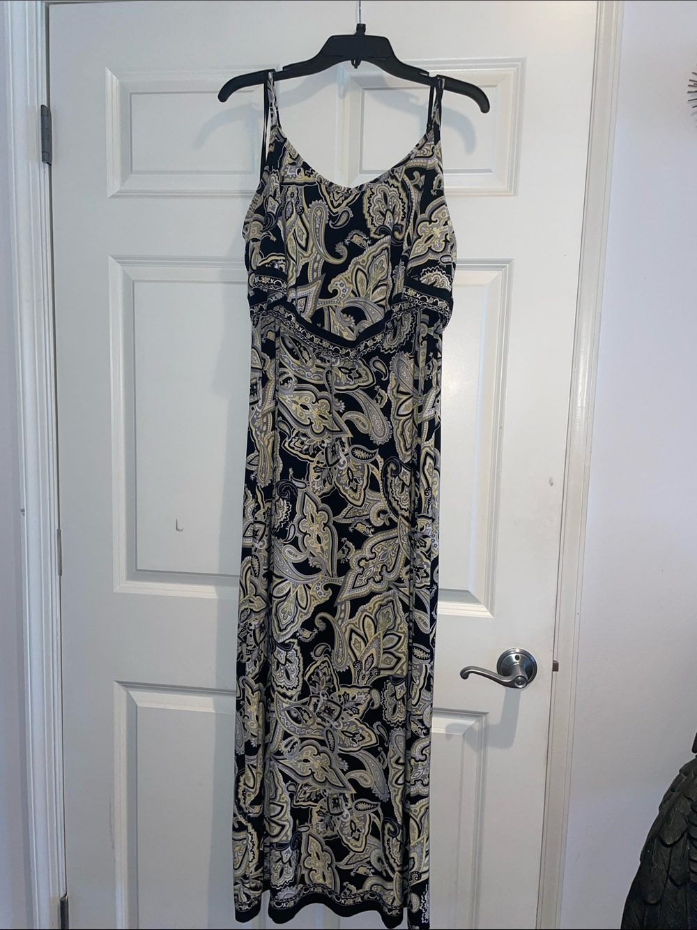 New INC International Concepts Black & yellow Paisley Maxi Dress - Women